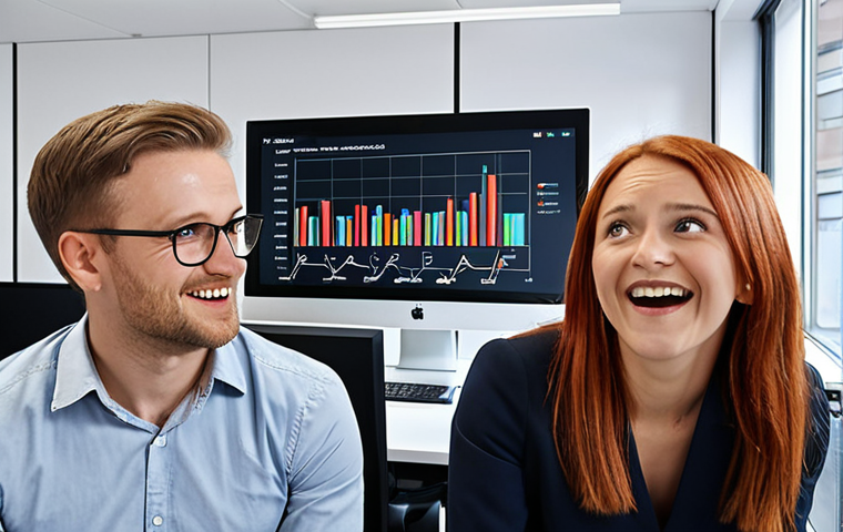 **Prompt:** A modern office setting in Berlin, Germany. Data visualizations displayed on large screens show marketing campaign optimization driven by AI. Focus on the surprised but pleased faces of the marketing team as they observe the positive results. Include charts with German labels.
