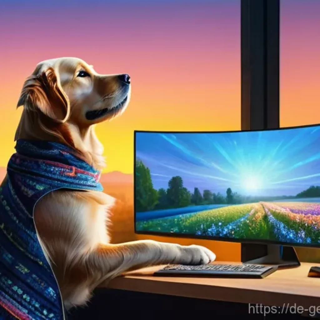 AI 도구를 활용한 창의적 영상 제작 - **Prompt:** A modern, brightly lit home office. A young female digital artist, in her late 20s, with...