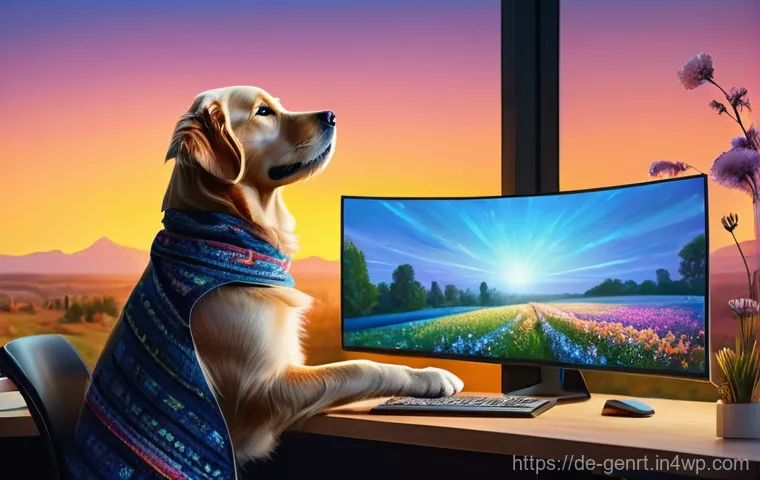 AI 도구를 활용한 창의적 영상 제작 - **Prompt:** A modern, brightly lit home office. A young female digital artist, in her late 20s, with...