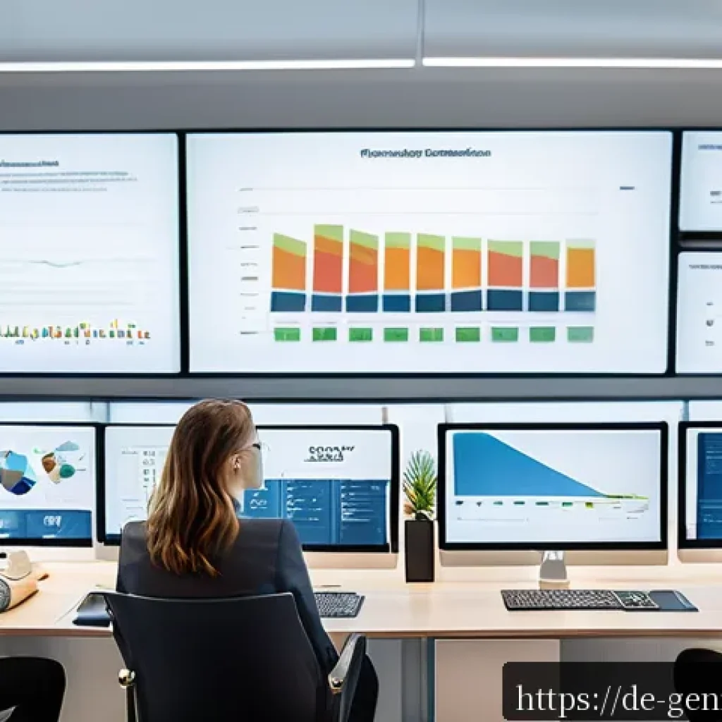 생성형 AI를 활용한 효과적인 브랜드 전략 - A modern marketing office scene in Berlin, Germany, featuring a diverse team of professionals analyz...